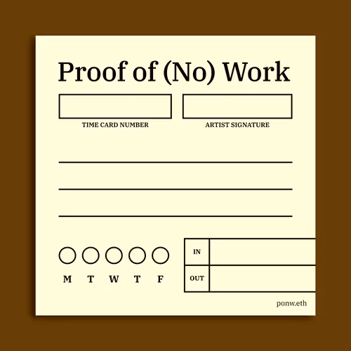Proof of (No)   Work