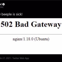NFTweet #1 - "the new beeple is sick!" - RAC