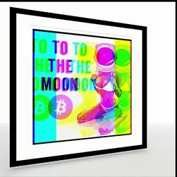 BTC 3D Fan Poster #2 - Astronaut Girl - To The Moon