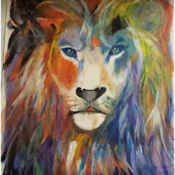 Lion painting
