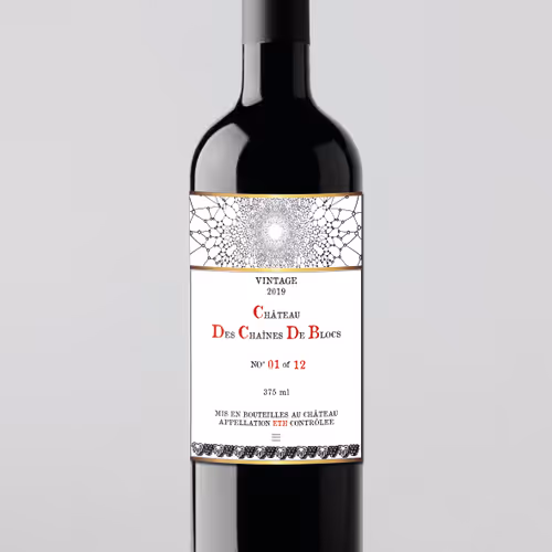 Vintage 2019 No 01 of 12 375ml from Château des chaînes de blocs