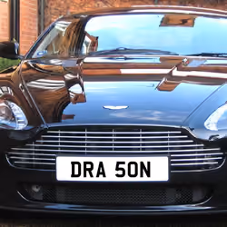 UK car registration plate DRA 50N