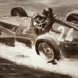 Juan Manuel Fangio su Alfa Romeo Alfetta 159