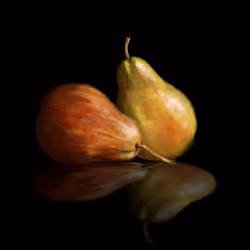 Pears on black