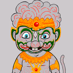 47. Masked Phran Gray Monkey