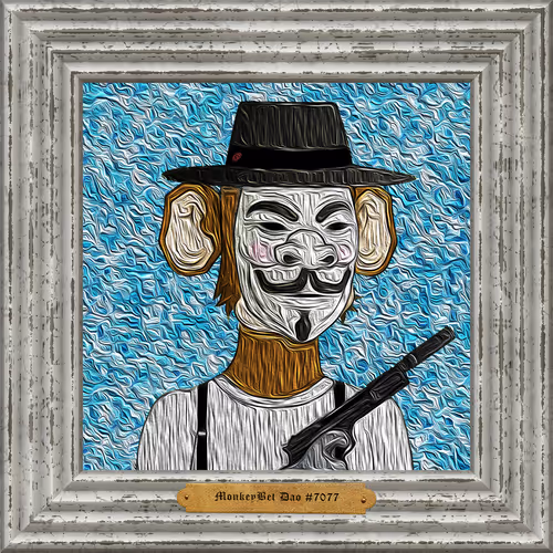 MonkeyBet Dao Framed Oil #7077