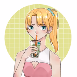 Milk Green Tea Boba Girl