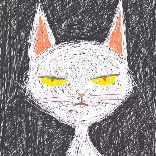 white cat