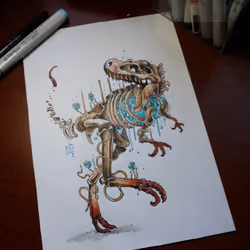 Water dropping nft Polkamon sketch