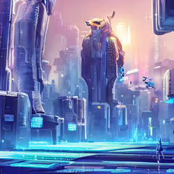 A cyberpunk animal In a futuristic Future City #2