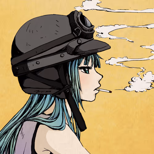 icon (smoking girl)