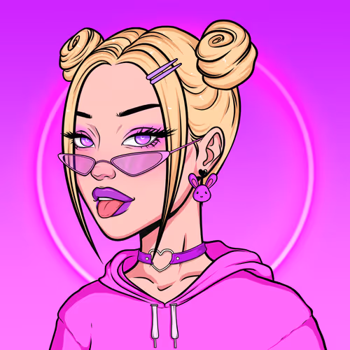 Crypto Neon Girl #253