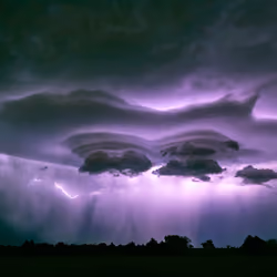 Nature across the spectrum #1. Violet #1 . Electric lenticular storm