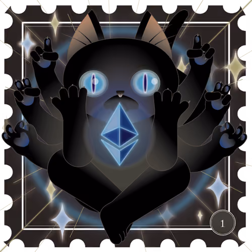 Cat stamp collection album #07 #Magicalcat