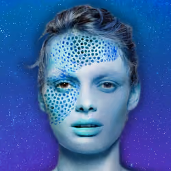 Trypophobia #1. Name: Athena. Blue Woman of the Stars. Animated