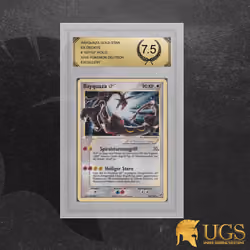 UGS NFT-Grading #0000198: Rayquaza Gold Star EX Deoxys #107/107 Holo 2005 PKM Deutsch 7.5