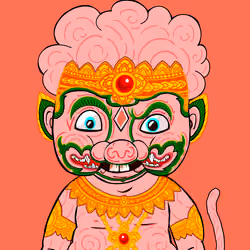 48. Masked Phran light orange Monkey