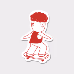 She is playing a surfskate.