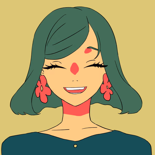 Love the big flower earrings.