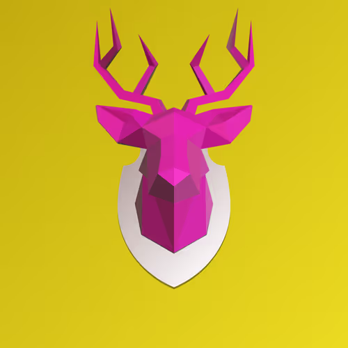 Pink_yellow_Deer_on_my_wall