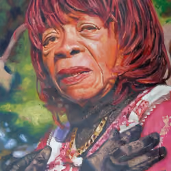 Juana Bacallao (Oil Painting), the black goddess of the Cuban cabarets