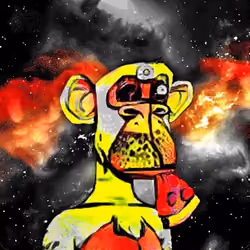 Bored Ape Galactic #09 "Gold Edition"