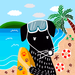 Nunin black dog.#32
