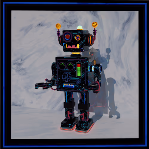 Retro Bot #6 Black Neo Wave