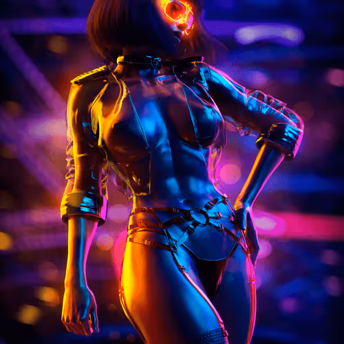 Neon dreams of the night city