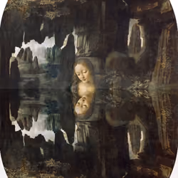 Leonardo Da Vinci - Virgin of the rock - mirror down
