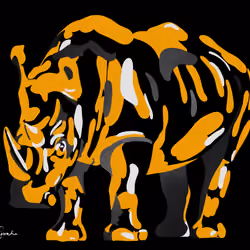 The Black-orange Rhino