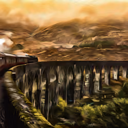 TRAIN THROUGH THE COUNTRY SIDE