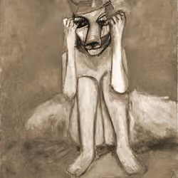 La Petite Creature Umber Painting