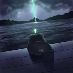 Puppy in the thunder.#16 RARE