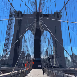 Walking on the Brooklyn Bridge