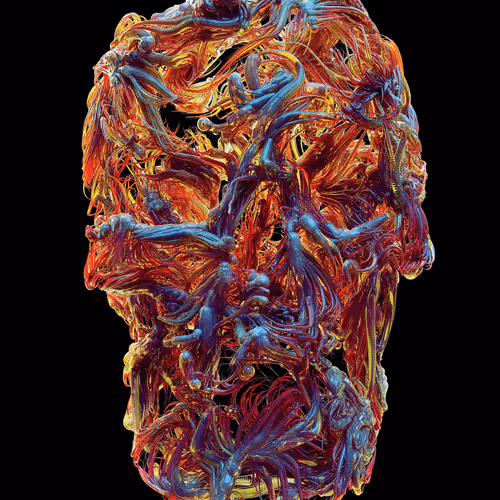 Curl Sculpture - Skulls