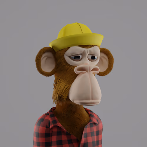 3D Bored Ape Club #496