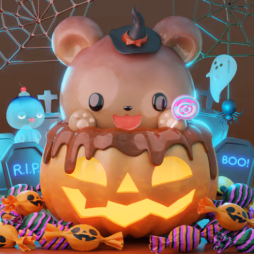 CNPcakeEX #00018 Halloween2022-Leelee Brown Bear