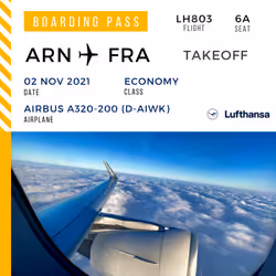 Takeoff #25. Lufthansa A320-200 (ARN-FRA)