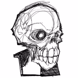 Sketchy Stoic Skull
