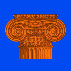 Ionic column in Blue Orange