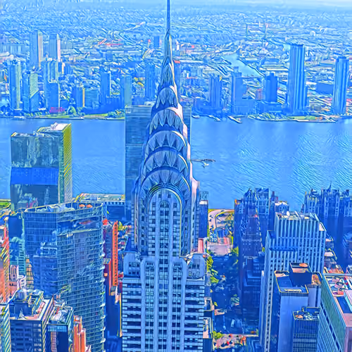 Chrysler Building in New York by day