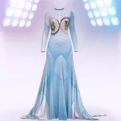 Space Crypto Dress -White
