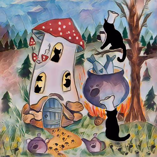 Fishing day in the fly agaric glade