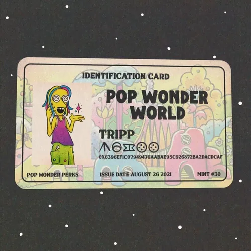 Pop Wonder World Identification Card // tripp // Mint #30