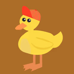 Brown Red Snapback Duck