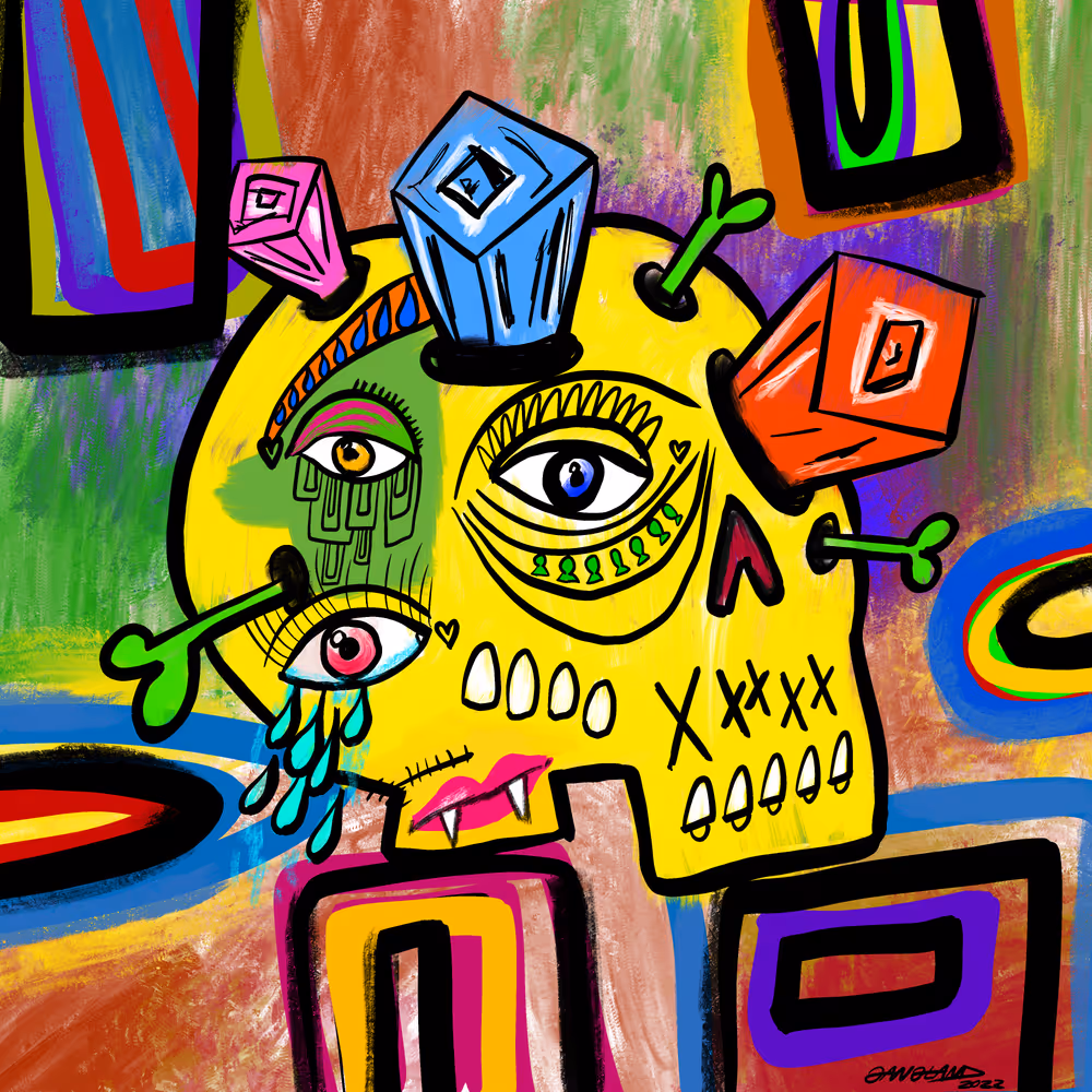 Gangland Skull #350 - "Creative Freedom" - by Eddie Gangland