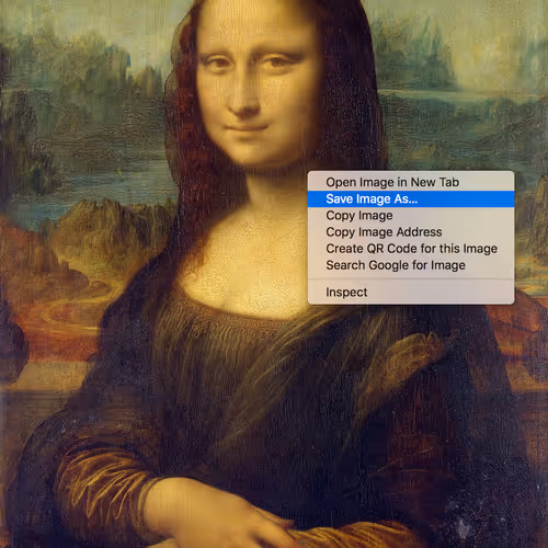 Right-Click-Save Mona Lisa