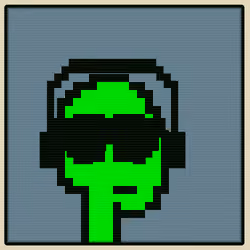 Alien w/ Headphones and Sunglasses