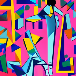 A cubist fashion show